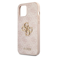 Guess GUHCP12M4GMGPI iPhone 12 / 12 Pro 6,1&quot; różowy / pink hardcase 4G Big Metal Logo