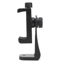 Adjustable harness for a sports camera with a rotating tripod and a phone stand