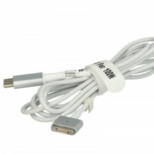 Adapter cable USB Type C to MagSafe 2, T-shape, 100W, 1.7m, PVC