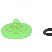 Ergonomic metal release button for cameras green