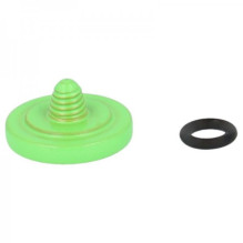 Ergonomic metal release button for cameras green