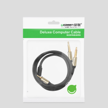 Ugreen audio cable mini jack 3.5 mm - 2 x jack 6.35 mm 2 m gray (AV126)