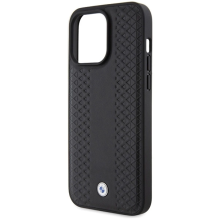 BMW Leather Diamond Pattern case for iPhone 15 Pro - black