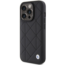 BMW Leather Quilted case for iPhone 15 Pro Max - black