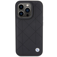 BMW Leather Quilted case for iPhone 15 Pro Max - black