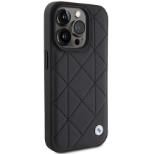 BMW Leather Quilted case for iPhone 15 Pro Max - black