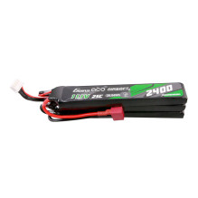 Gens ace 25C 2400mAh 3S2P 11.1V NUNCHUCK 3X Airsoft Gun Lipo baterija su Deans(T) kištuku