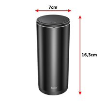 Baseus car mini waste bin with lid black (CRLJT-01)