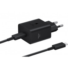 Įkroviklis Samsung EP-T4511XBEGEU 45W + USB-C to USB-C kabelis juodas