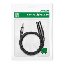 Ugreen audio cable 3.5mm mini jack (male) - XLR (female) 1m black (AV182)