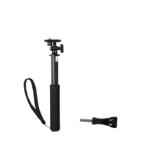 Selfie stick with camera holder - black