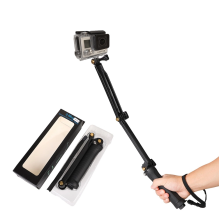 3 in 1 Monopod Tripod with Selfie Stick for GoPro - Black