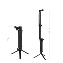 3 in 1 Monopod Tripod with Selfie Stick for GoPro - Black