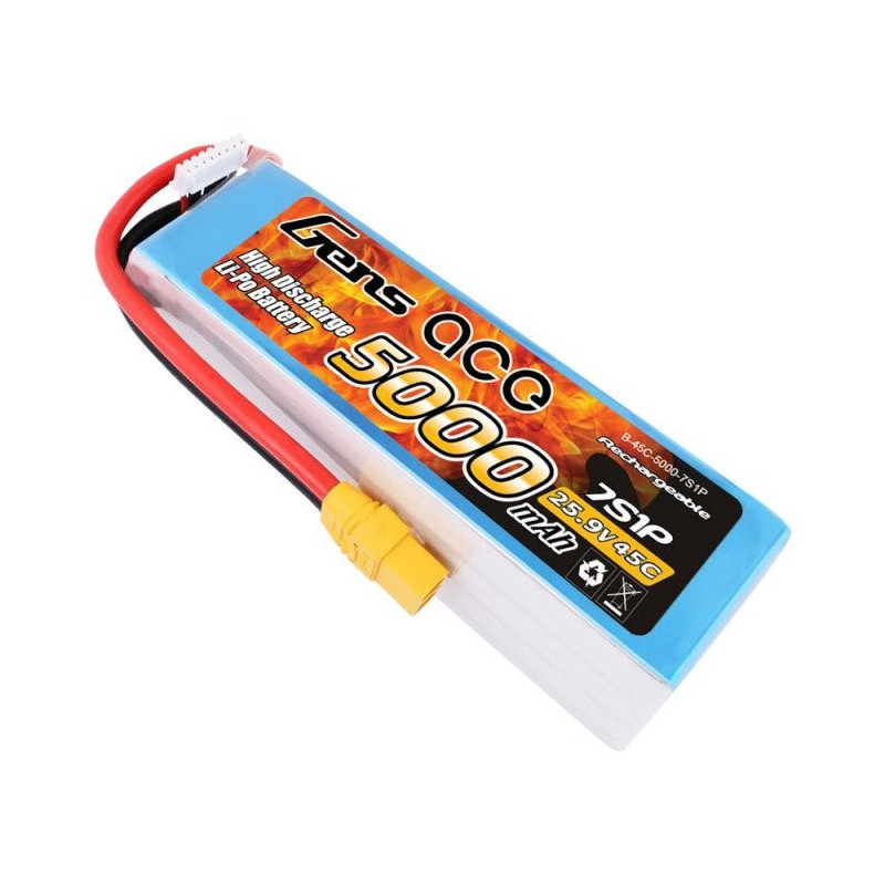 Gens Ace 5000mAh 25.9V 45C 7S1P XT90 Battery