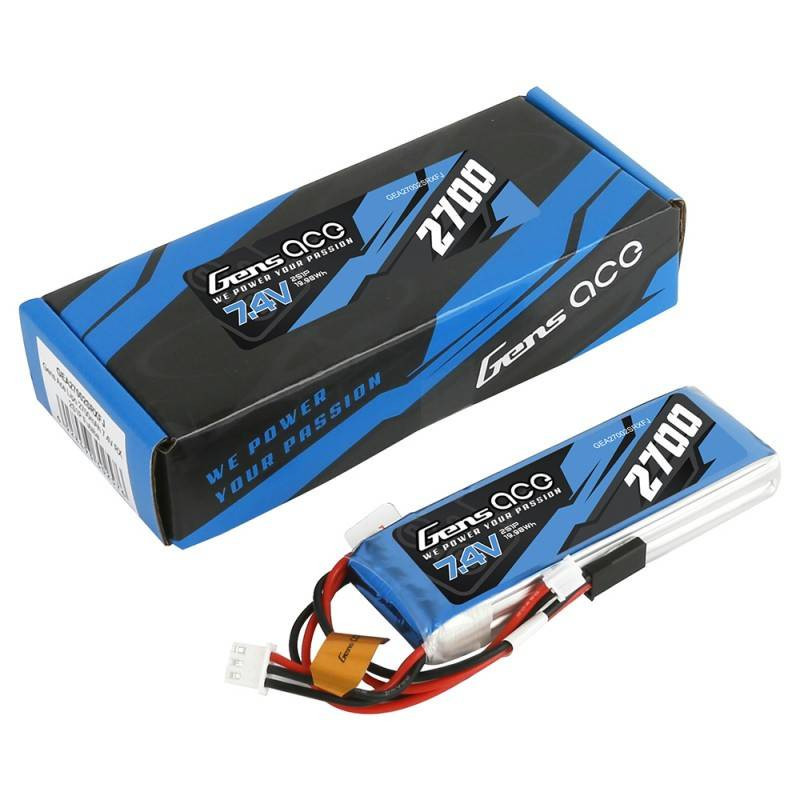 Gens Ace 2700mAh 7.4V 1C 2S1P battery