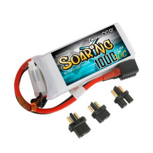 Battery Gens Ace Soaring 1000mAh 11.1V 30C 3S1P EC3 / XT60 / T-Plug