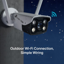 TP-LINK VIGI 4MP Outdoor Full-Color Wi-Fi Bullet Network Camera, 4 mm