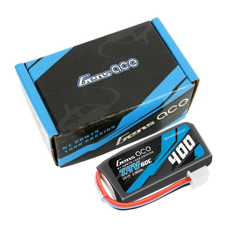 Battery Gens Ace 400mAh 7.4V 60C 2S1P JST