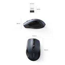 Ugreen MU006 wireless optical mouse USB 2.4GHz / Bluetooth 5.0 4000 DPI - black