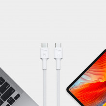 Cable White USB-C Type C 1,2m Green Cell PowerStream with fast charging Power Delivery 60W, Ultra Charge, Quick Charge 3...