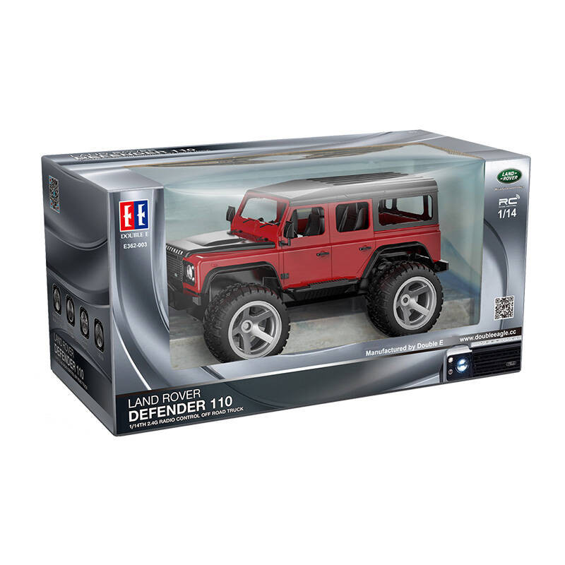 RC nuotolinio valdymo automobilis 1:14 Double Eagle (raudonas) Land Rover Defender E362-003