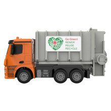 Remote control RC garbage truck 1:26 Double Eagle (orange) Mercedes-Benz Antos E676-003