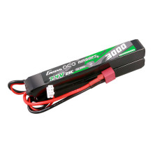 Gens ace 25C 3000mAh 2S2P 7.4V balnelis Airsoft Gun Lipo baterija su Mini Deans(T) kištuku