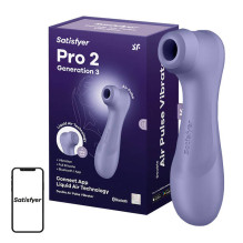 Klitorio masažuoklis su App Satisfyer Pro 2 Generation 3 (violetinė)