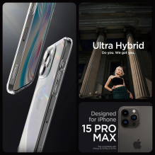 Spigen Ultra Hybrid Case for iPhone 15 Pro Max - Clear