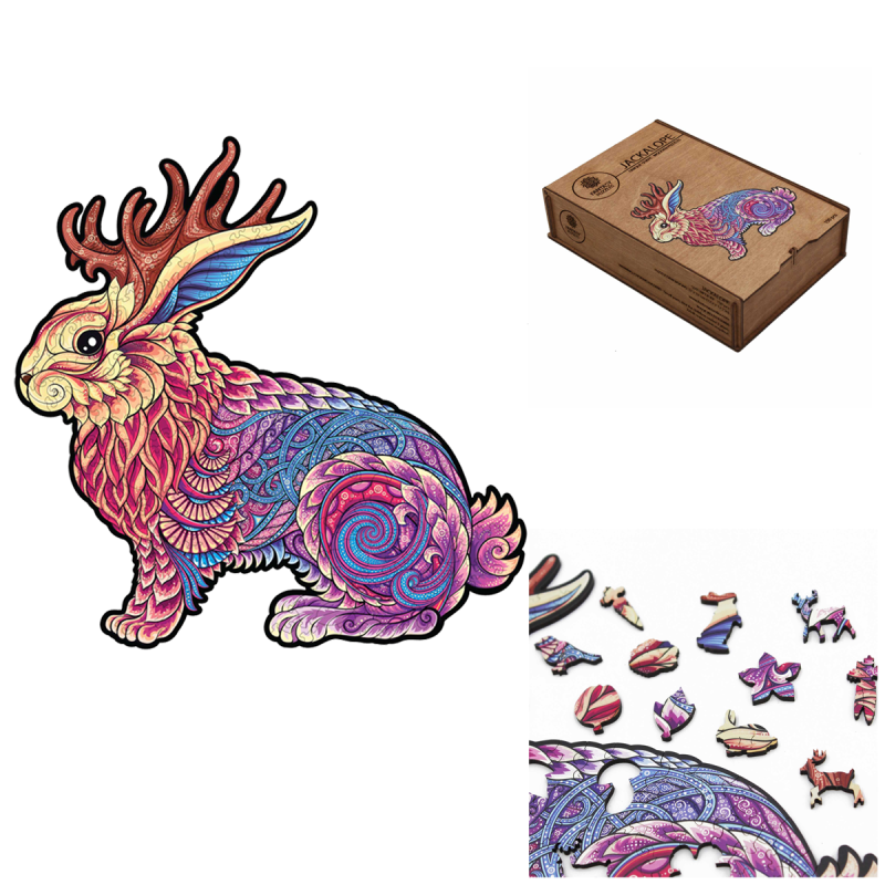 Fantasy Puzzles Jackalope puzzle of wood xl size (600 details)