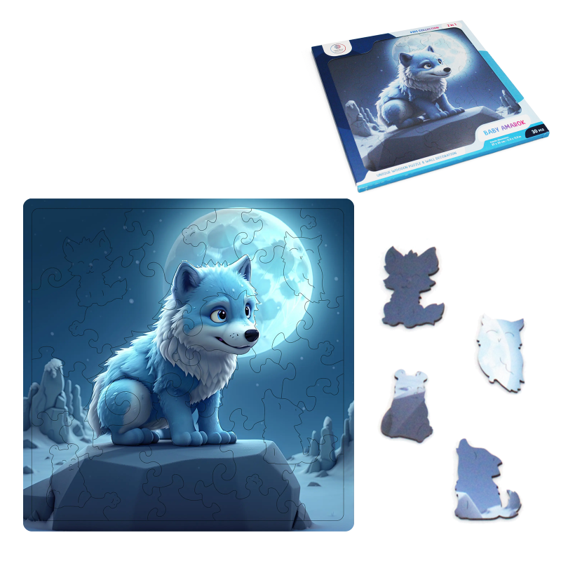 Fantasy Puzzles Baby Amarok Puzzle of Tree (30 details)