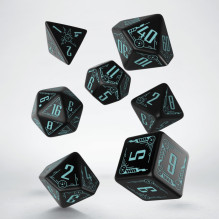 Galactic Dice RPG Kauliukų Rinkinys Juodos Ir Mėlynos Spalvos