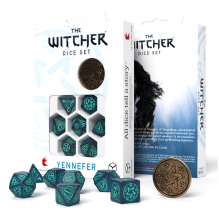 The Witcher Yennefer Dice Set in Dark Blue and Turquoise