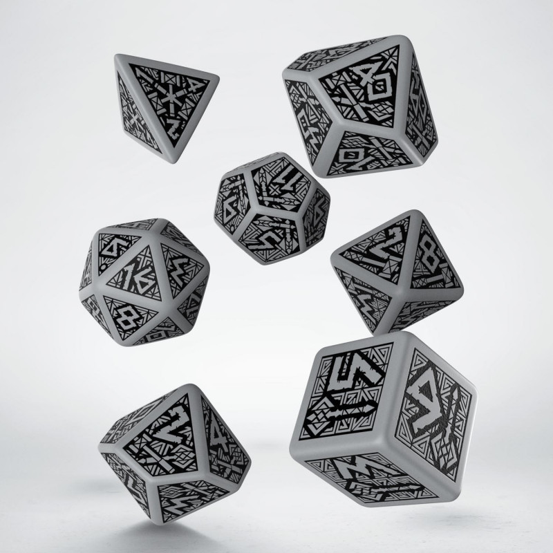 Dwarven Dice Set Gray And Black