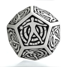 D12 HIT LOCation Dice White and Black