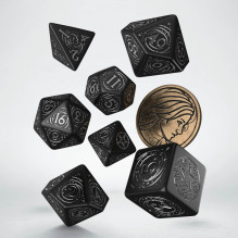 The Witcher Yennefer the Obsidian Star dice set (black and silver)