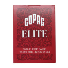 Copag 1546 Elite Poker Size - Jumbo Index Žaidimų Kortos (Raudonos)