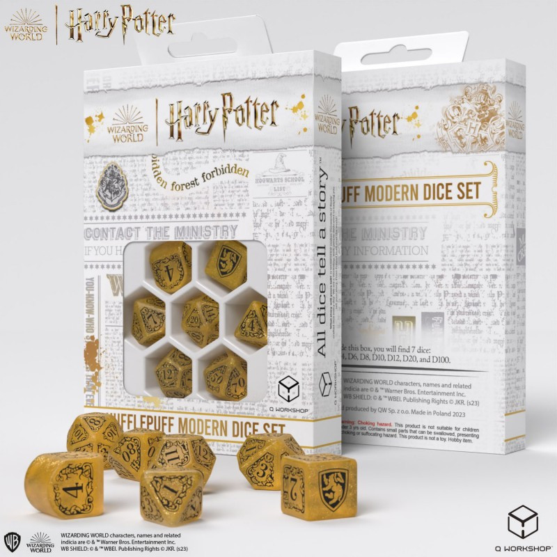 Harry Potter. Hufflepuff Modern Dice Dice Set (yellow sp.)