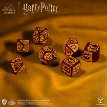 Harry Potter Gryffindor Modern Dice Kauliukų Rinkinys (Raudonos Sp.)