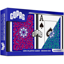 COPAG NEOTERC BRIDGE JUMBO Index Game Cards Double Bld (Red and Green)