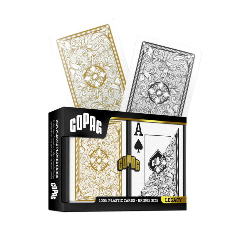 Copag Legacy Bridge Jumbo Index Game Cards Double Bld (Black and Gold)