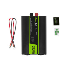 Green Cell INV11 maitinimo adapteris / inverteris Auto 2000 W Black