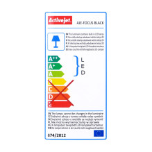 Modernus LED pritemdomas lubų plafonas Activejet FOCUS Black belaidis valdymas nuotoliniu būdu