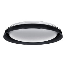 Modern LED dimmable ceiling plafond Activejet FOCUS Black wireless control by remote