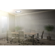 Modern LED dimmable ceiling plafond Activejet FOCUS Grey wireless control by remote