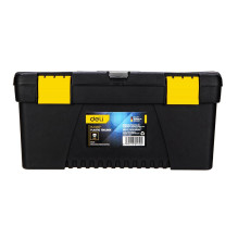 Plastic Tool Box Deli Tools EDL432417, 15'' (yellow)