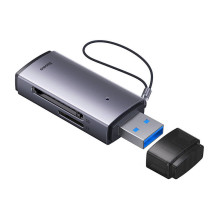 Baseus Lite Series SD / TF memory card reader, USB (gray)