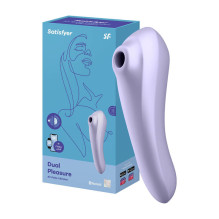 Dvigubas „Vibrator Satisfyer“ malonumas su programa (violetinė)