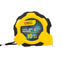 Steel Measuring Tape 10m / 25mm Deli Tools EDL3799Y (yellow)