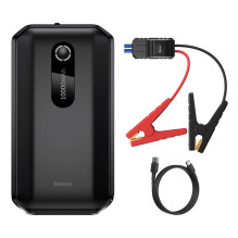 Baseus Super Energy Car Jump Starter 10000mAh, 1000A, USB (juodas)